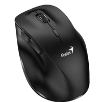 GENIUS Ergo 8230S Easy Ergonomic Wireless Silent Mouse, 2.4 GHz wireless, 6 buttons, Quiet click, less noise, DPI button: 800 / 1200 / 1600 (default) dpi - Black