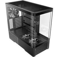 Antec Constellation C6 Air Mid Tower Gaming Case, 1 x USB Type-C / 2 x USB 3.0, Curved Tempered Glass Front and Side Window Panel, Multi-Directional Air Intake, 3 x Pre-Installed PWM Fans, ATX, Micro-ATX, ITX Compatible