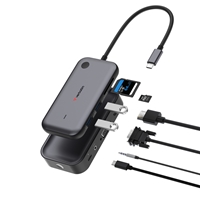 Verbatim Share My Screen USB-C Wireless Display Adapter 1080P With Hub WDA-01, Built-In Hub With 2 x USB-A Ports And SD/microSD Slots