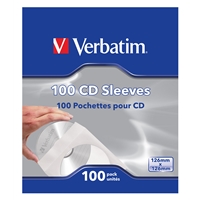 Verbatim CD Paper Sleeves 100-Pack
