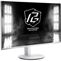 ASRock Phantom Gaming PG27FFS2E-W 27 Inch FHD (1920 x 1080) Flat IPS Gaming Monitor, 240Hz, 1ms (MPRT) Response Time, 2 x HDMI 2.1; 1 x DisplayPort 1.2, 2 x 2W Speakers, Tilt, Swivel, Height, Pivot Adjustment - White