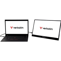 Verbatim PMT-17 Portable 17.3" FHD Touchscreen Monitor ALU, 1920 x 1080 Resolution, 60Hz, Built-in Kickstand, Tilt: From 0 Up To 85