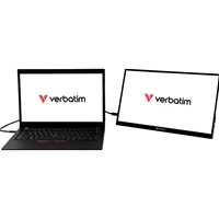 Verbatim Portable 15.6" Touch Monitor 4K UHD ALU, 3840 x 2160 Resolution, 60HZ, Built-in Kickstand, Tilt: From 0 Up To 85