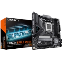 Gigabyte B850M Eagle WIFI6E AMD AM5 Socket Motherboard, Micro ATX, 4x DDR5 Slots, 2x M.2 Sockets, Fitted I/O Shield, 2.5GbE LAN, Wi-Fi 6E, 2x DisplayPort / 1x HDMI Port