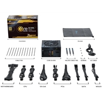 Seasonic CORE GX V4 850W 80 PLUS Gold ATX 3.1 Modular PSU with 120mm FDB Fan, Braided Cables & 7 Year Warranty, Black