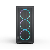 Fractal Design Epoch XL RGB Black E-ATX/ATX Mid Tower PC Case, Light-Tint Tempered Glass, 3 x 140mm Momentum RGB Fans, USB-C 20Gbps, 360mm Radiator Support, 425mm GPU Clearance