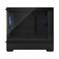 Fractal Design Pop Mini Air RGB Black Micro-ATX Mini Tower PC Case, Clear Tempered Glass, High-Airflow Mesh Front, 3 x 120mm Aspect RGB Fans, 240mm Radiator Support, 365mm GPU Clearance