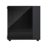 Fractal Design North Mid Tower PC Case – Charcoal Black, Dark Tinted Tempered Glass, Walnut Front, ATX, 2x 140mm PWM Fans