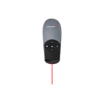 Verbatim Focus Wireless Presenter With Red Laser Pointer, Wireless Operating Distance Up To 30 Metres, USB-A Receiver With USB-C Adapter Included, Plug And Play, Grey